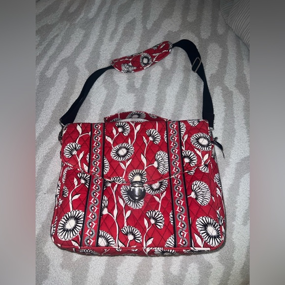 Vera Bradley Deco Daisy Messenger/Laptop Bag - Picture 2 of 16